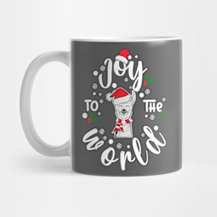 Christmas Llama Joy To The World Funny Llama Lovers Mug